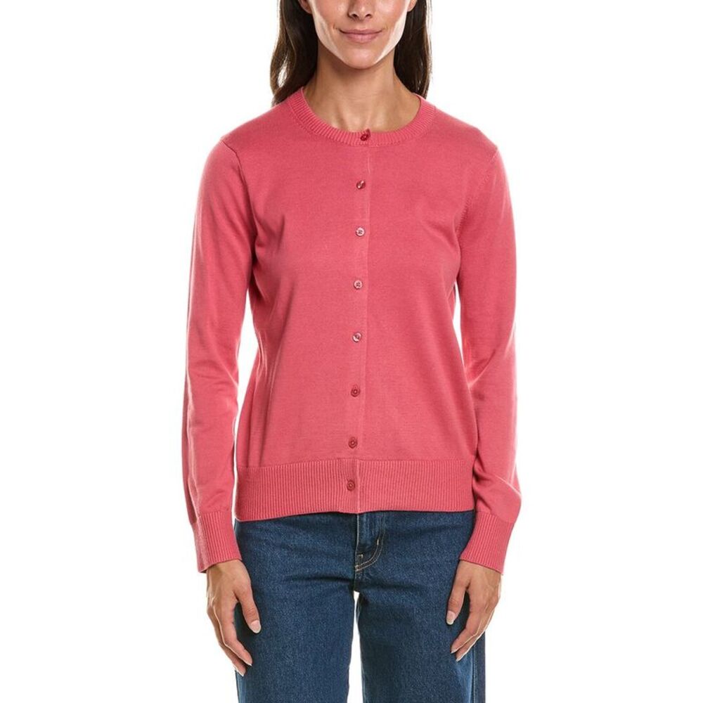 Brooks Brothers Womens Cable Cardigan, Red